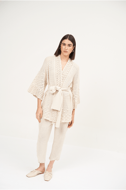 Kimono Márcia Bege Leela 127 - BEGE