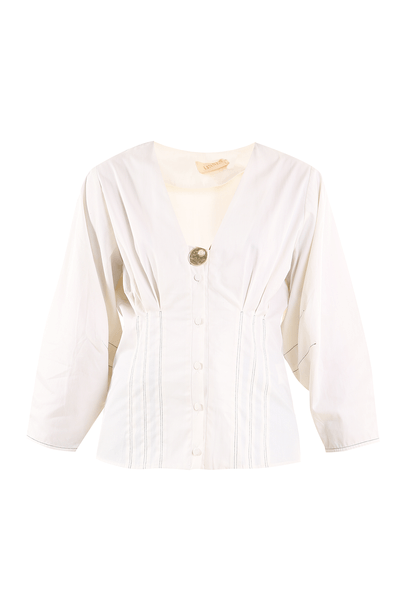 Camisa Tricoline De Algodão Linnen - OFF WHITE