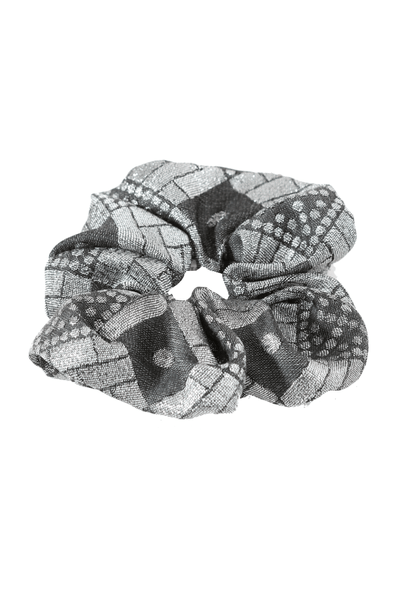 Scrunchie Geometric Silver Allmost Vintage - Prata