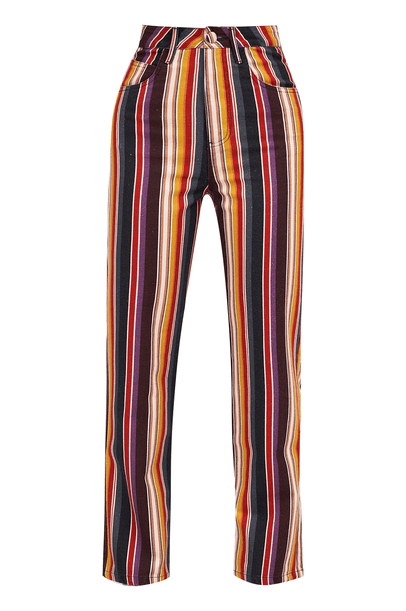 Calça Jeans Listras Allmost Vintage - Multicolorido