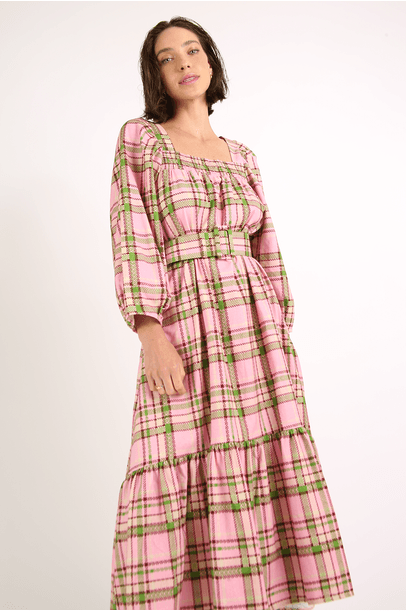 Vestido Xadrez Rosa Allmost Vintage - ROSA