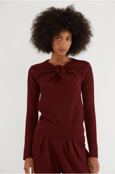 Blusa Drape Vinho Pade D - VINHO