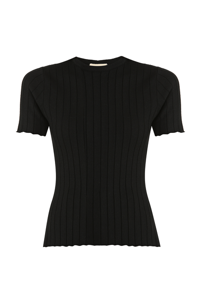 Blusa Manga Curta Bertin  Framed  - PRETO