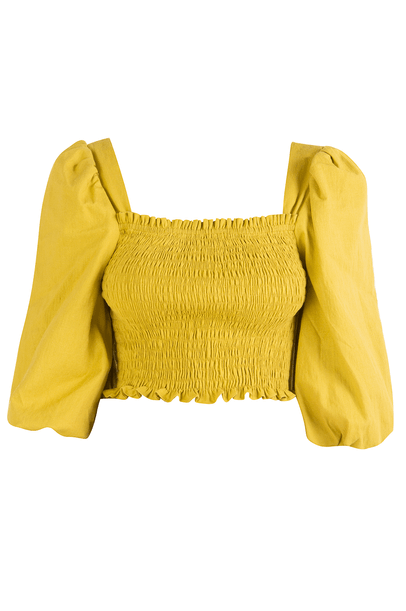 Top Cropped Navagio Color Framed - VERDE