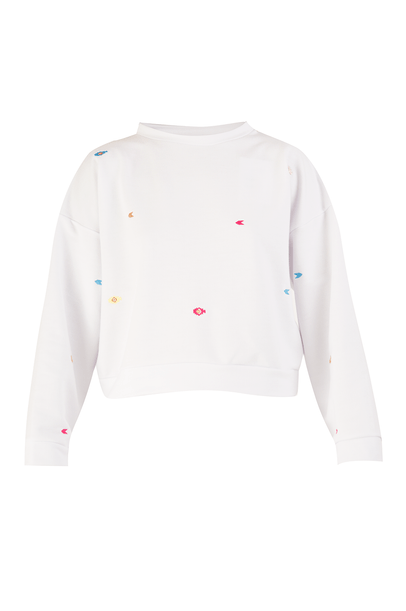 Blusa Moletom Agni Branco Lilly Sarti - BRANCO