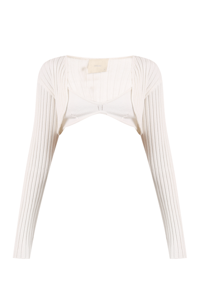 Twin Set Tricot Vilanelle Framed - OFF WHITE