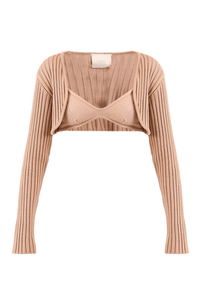 Twin Set Tricot Vilanelle Framed - BEGE