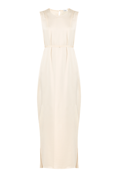 Vestido Degagê Crepe Off White Egrey - OFF WHITE