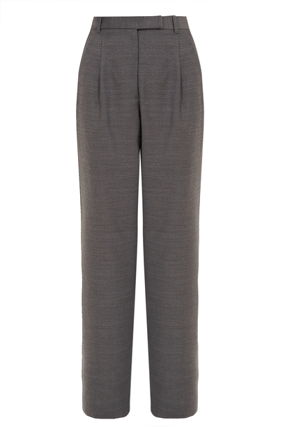 Calça Reta Prega Lã Fria Egrey - CINZA