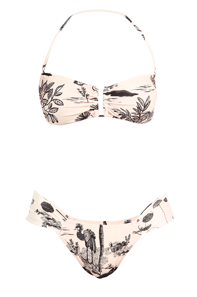 Biquíni Bandeau Savana Calcinha Drapeada Off White Lenny Niemeyer  OFF WHITE