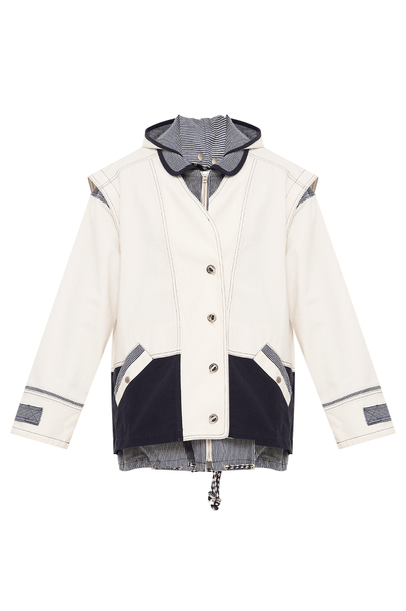 Casaco Colete Navy Framed - BRANCO
