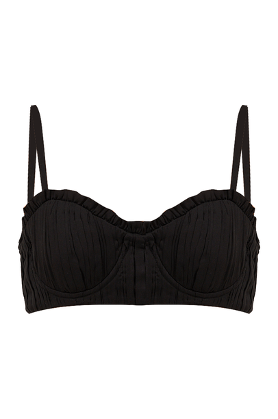 Top Drapeado Nous Framed - PRETO