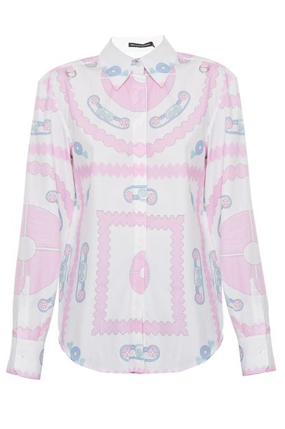 Camisa Art Deco Multicolorido Reinaldo Lourenço - MULTICOLORIDO