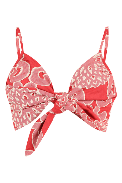 Top Amarração Dara Framed - VERMELHO