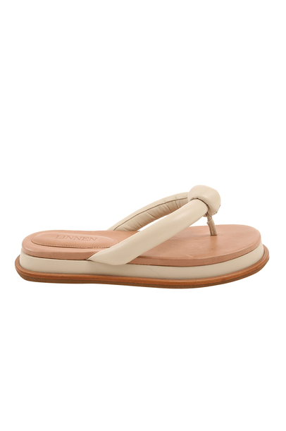 Slide Avila Linnen - OFF WHITE