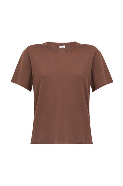 T-Shirt Oversized Women Egrey - MARROM