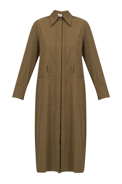 Chemise Maxi Fendas Tecnológico Egrey - VERDE