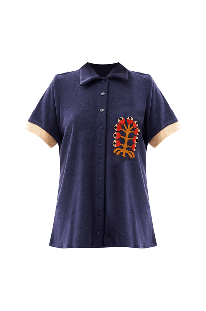 Camisa Atoalhada Bordado Missinclof - MARINHO