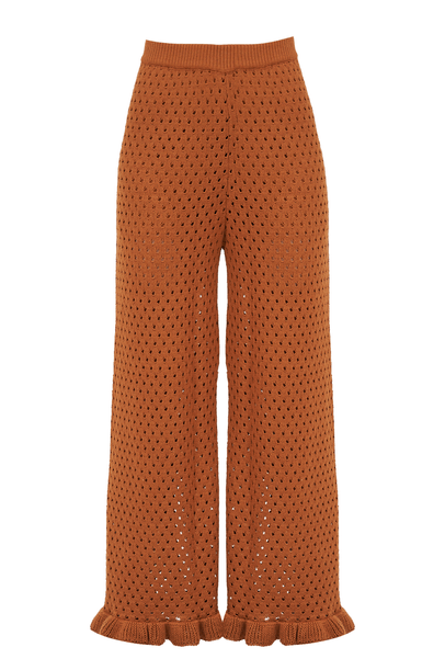 Calca Tricot Marrom Valonia Veras - MARROM