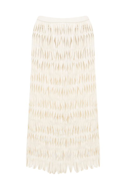 Saia Tricot Tiras Espiral Coven -  BRANCO