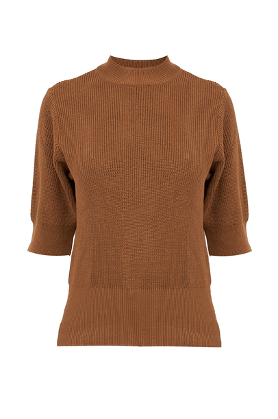 Blusa Tricot MC Di Base MARROM