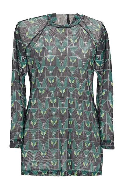 Vestido Mini Priveite-Tile Parioca - VERDE