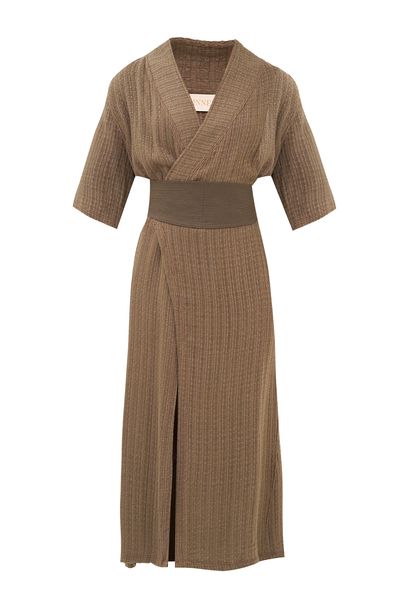 Vestido Kimono Kokyo Linnen - VERDE