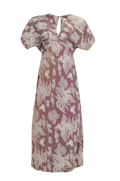 Vestido Tsuru Linnen - MARROM