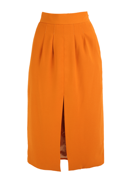 Saia Midi Bonnie Clemence - LARANJA