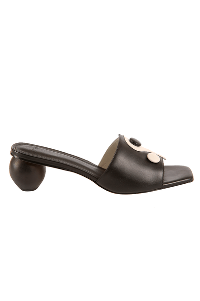 Mule Yin Yang Framed - PRETO E BRANCO