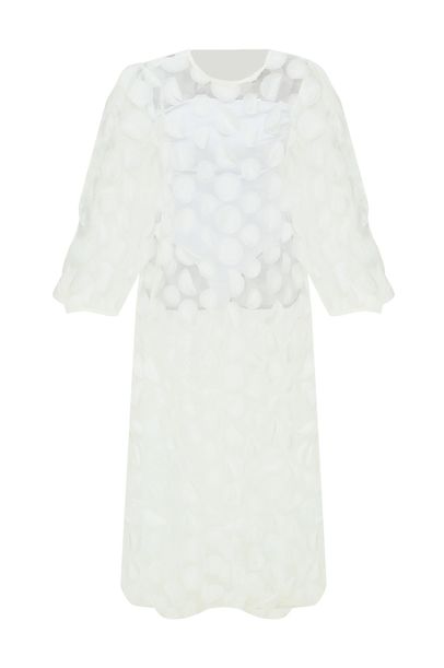 Vestido Manga Longa Maragliano Framed - BRANCO