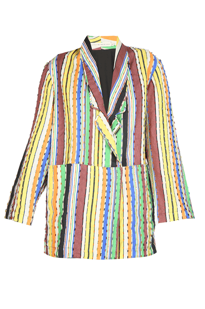 Paletó Tess Multicolorido Betina De Luca + Waiwai - MULTICOLORIDO