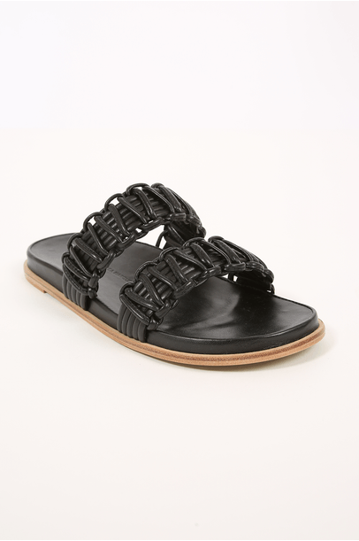 Sandalia Chinelo Macramê Preto Andre Muller - PRETO