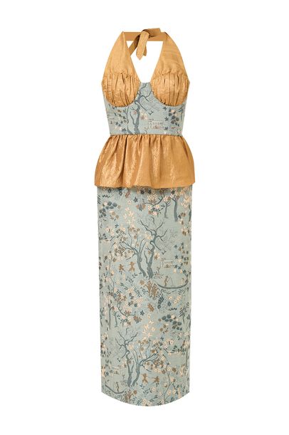 Vestido Frente Única Nobuko Framed - VERDE