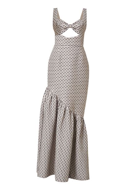 Vestido Longo Lanzarotti Framed - PRETO E BRANCO