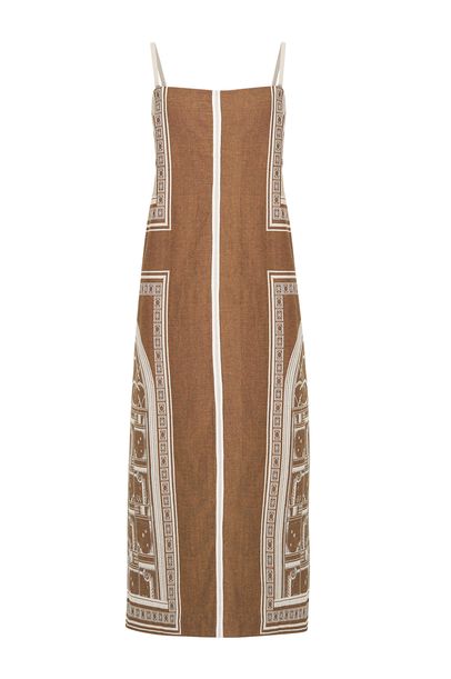 Vestido Midi Yokichi Framed - MARROM