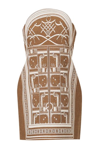 Vestido Mini Yokichi Framed - MARROM