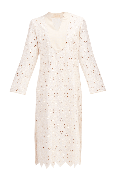 Kaftan Kasen Linnen - OFF WHITE