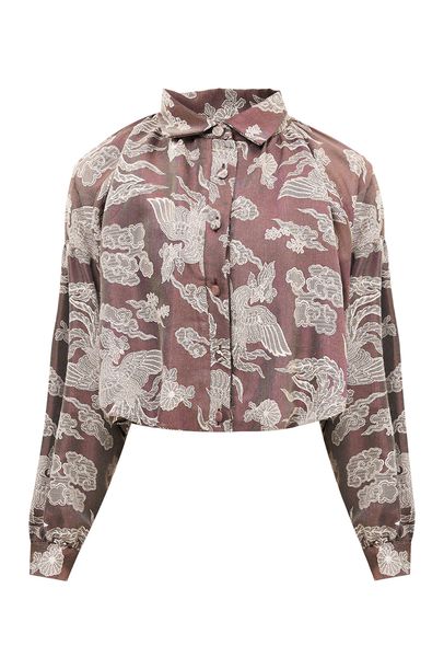 Camisa Tsuru Linnen - MARROM