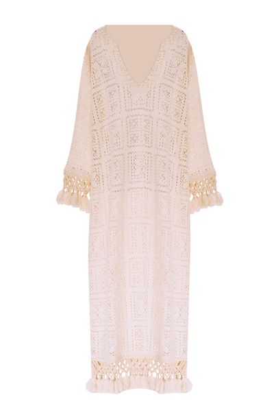 Kaftan Asaka Linnen - OFF WHITE