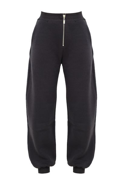 Calça Jogger Moletom Zíper Francesca - PRETO