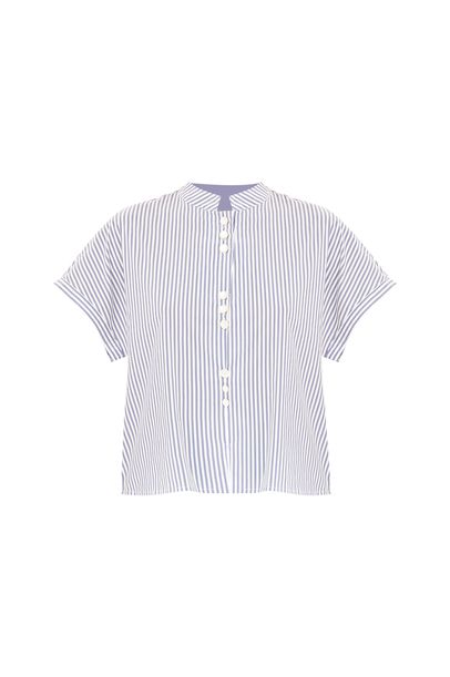 Camisa Mc Stripe Clemence - AZUL