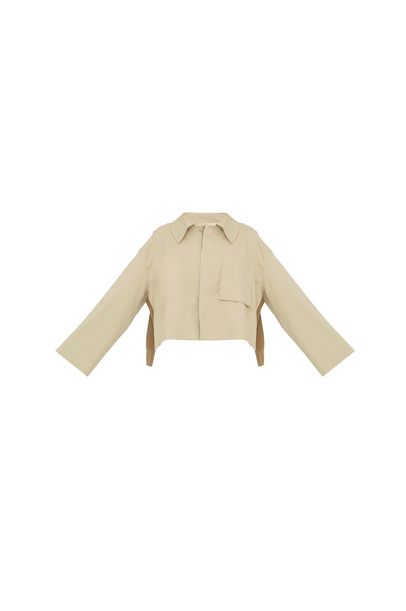 Jaqueta Rain Cropped Norah Jour Et Nuit - BEGE