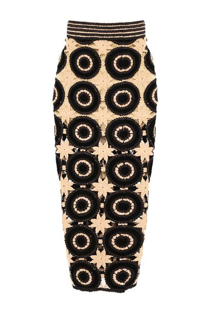 Saia Tricot Circulos Missinclof - PRETO