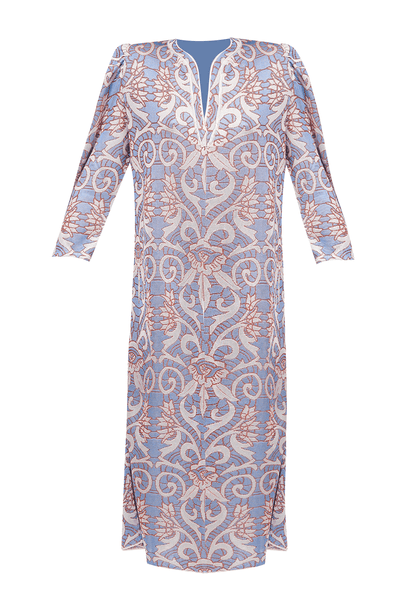 Vestido Jacquard Lizanto Gig - AZUL