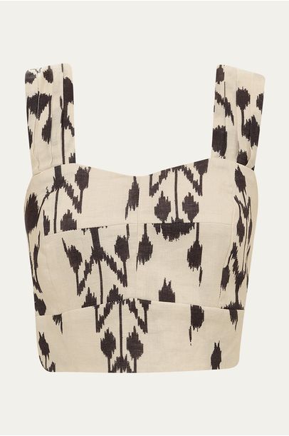 Top Lina Caché - PRETO E BRANCO