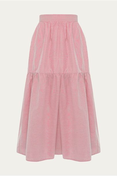 Saia Midi Mencia Clemence - VERMELHO