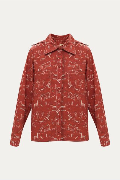 Camisa de Algodão Rupester Linnen - VINHO