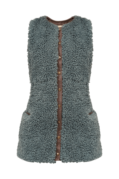 Colete Teddy Framed - AZUL