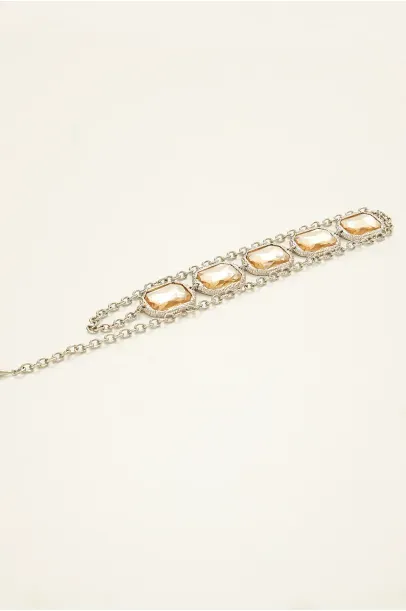 Cinto Pedra Retangular Framed - NUDE